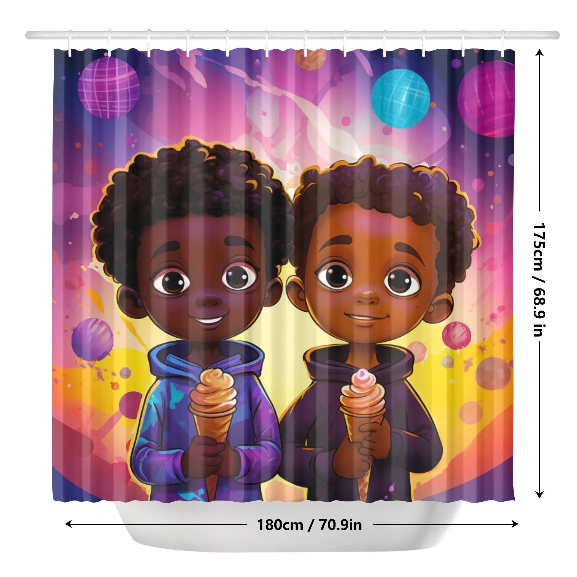 MelanatedMe Best Friends Quest Shower Curtain - D'Sare 