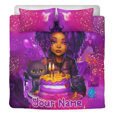 MelanatedME Custom Cute Girl Custom Pink 1 ,Cake Dream Bedding - D'Sare 