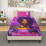 MelanatedME Custom Cute Girl Custom Pink 1 ,Cake Dream Bedding - D'Sare 