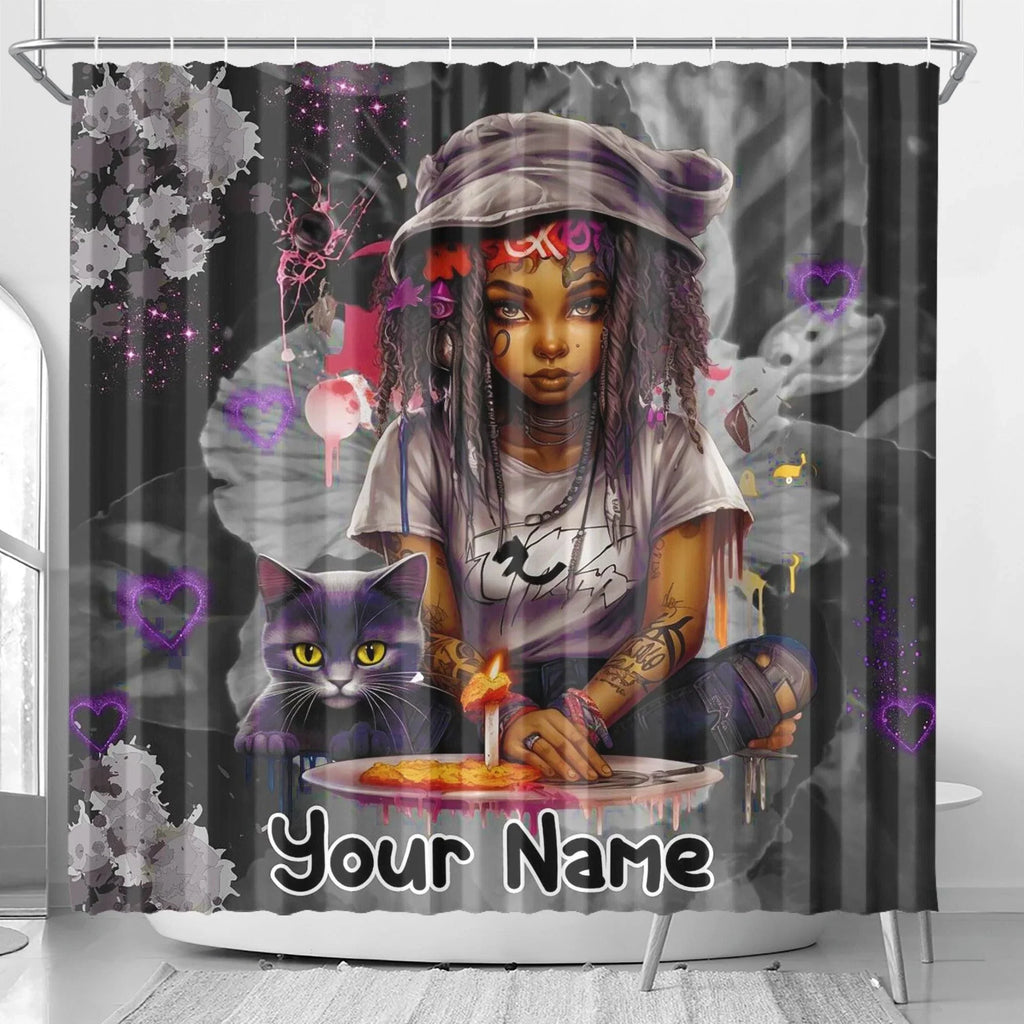 Cute Girl Grey Passion Shower Curtain - D'Sare 