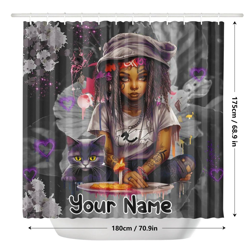 Cute Girl Grey Passion Shower Curtain - D'Sare 