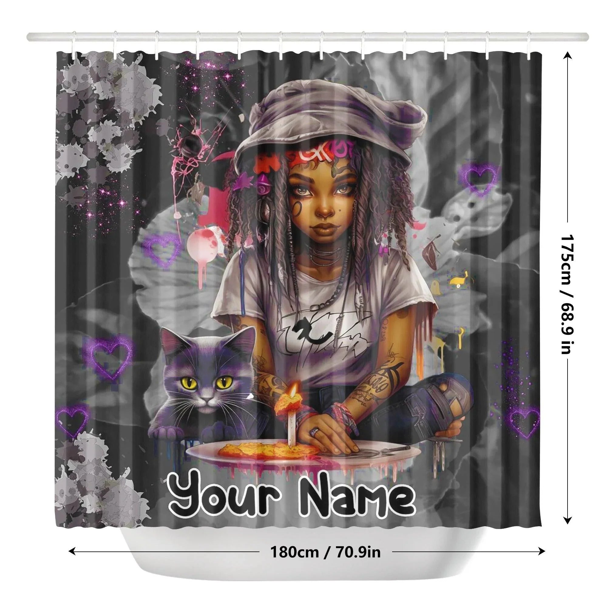 Cute Girl Grey Passion Shower Curtain - D'Sare 