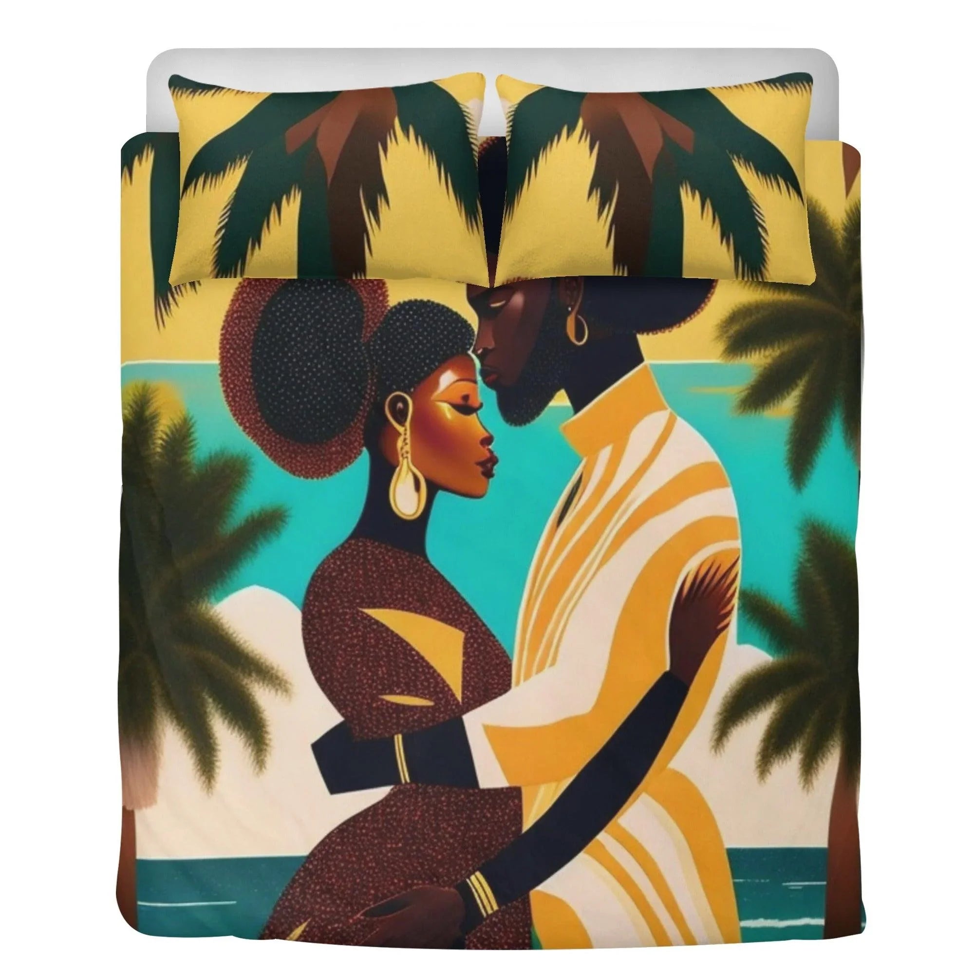 Tropical Love Couple 3 Pcs Beddings - D'Sare 