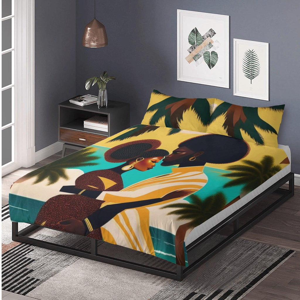 Tropical Love Couple 3 Pcs Beddings - D'Sare 