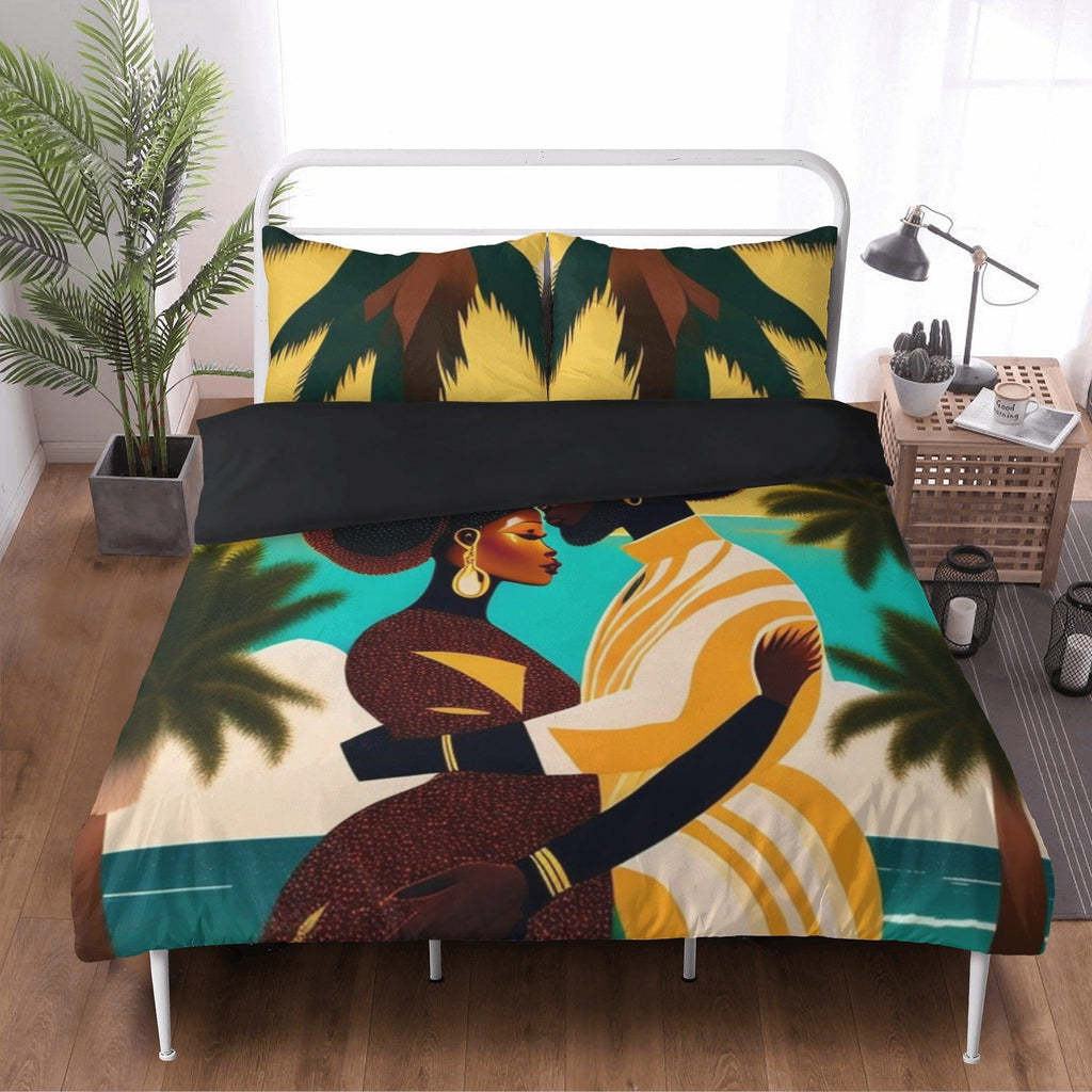 Tropical Love Couple 3 Pcs Beddings - D'Sare 