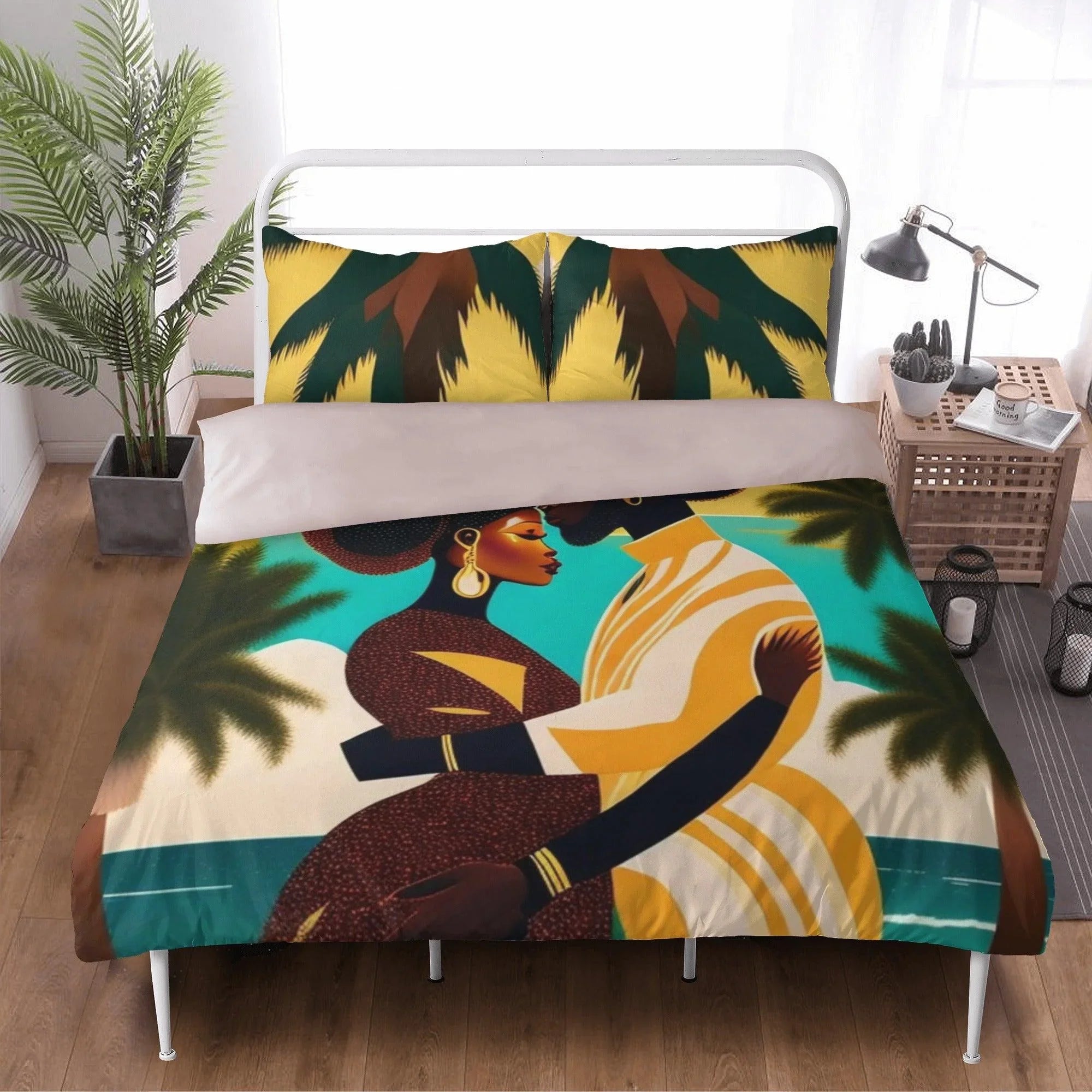 Tropical Love Couple 3 Pcs Beddings - D'Sare 