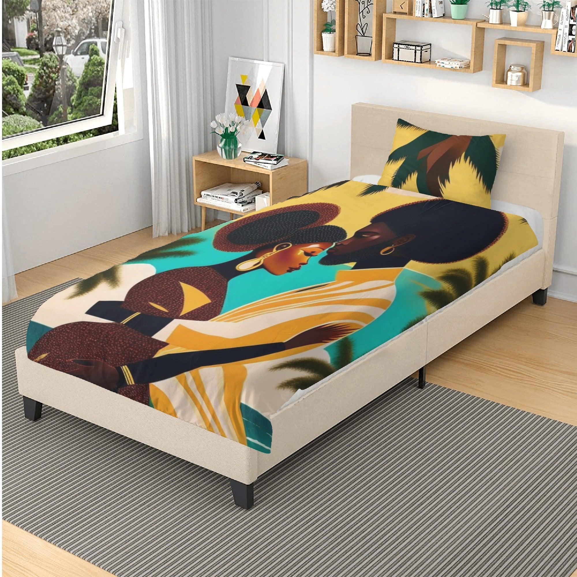 Tropical Love Couple 3 Pcs Beddings - D'Sare 
