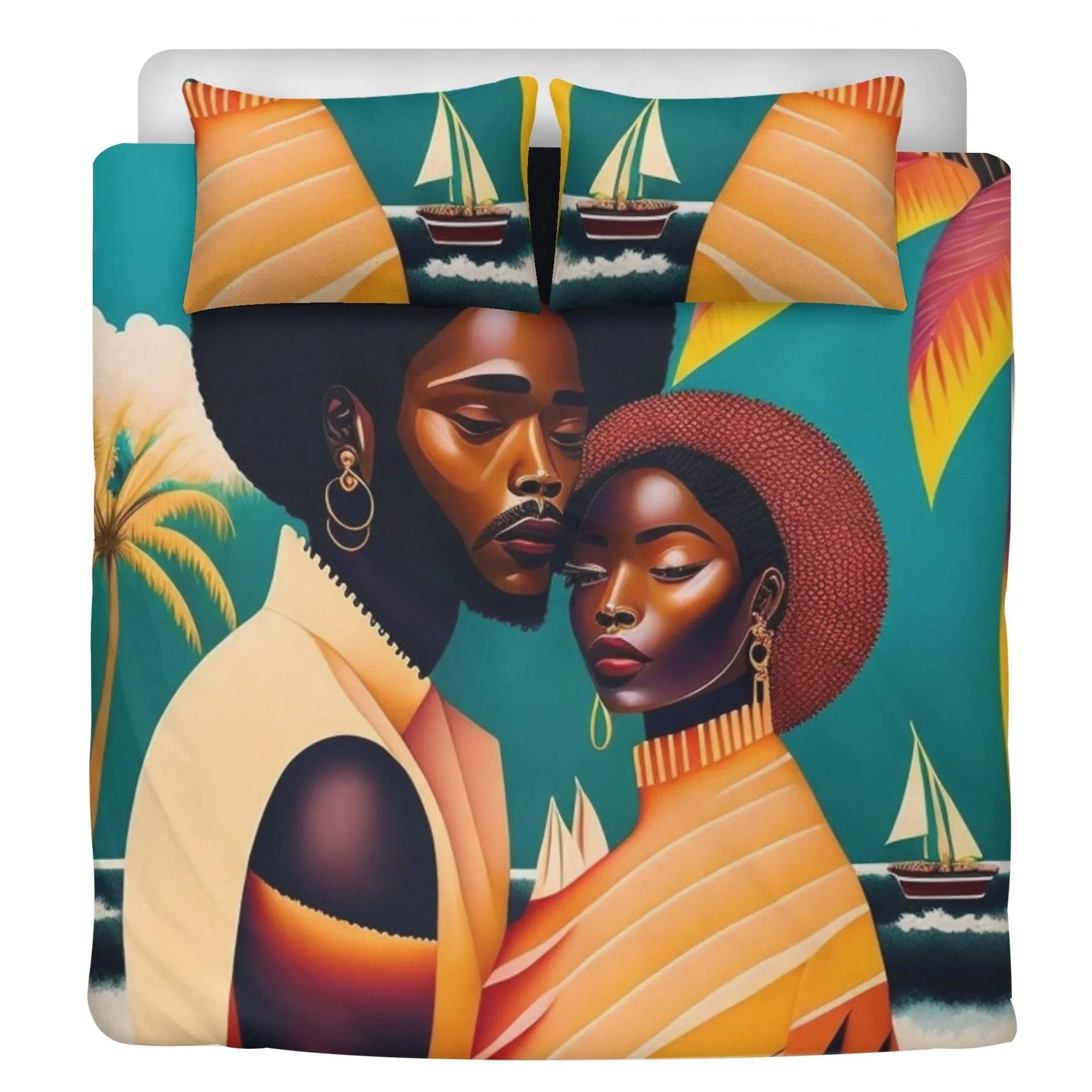 Caribbean Couple Dream 3 Pcs Beddings - D'Sare 