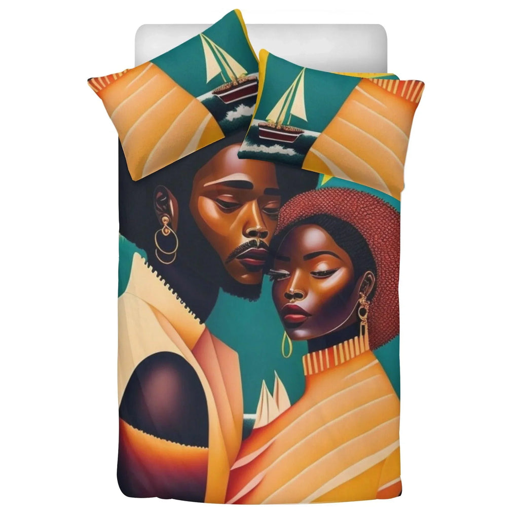 Caribbean Couple Dream 3 Pcs Beddings - D'Sare 