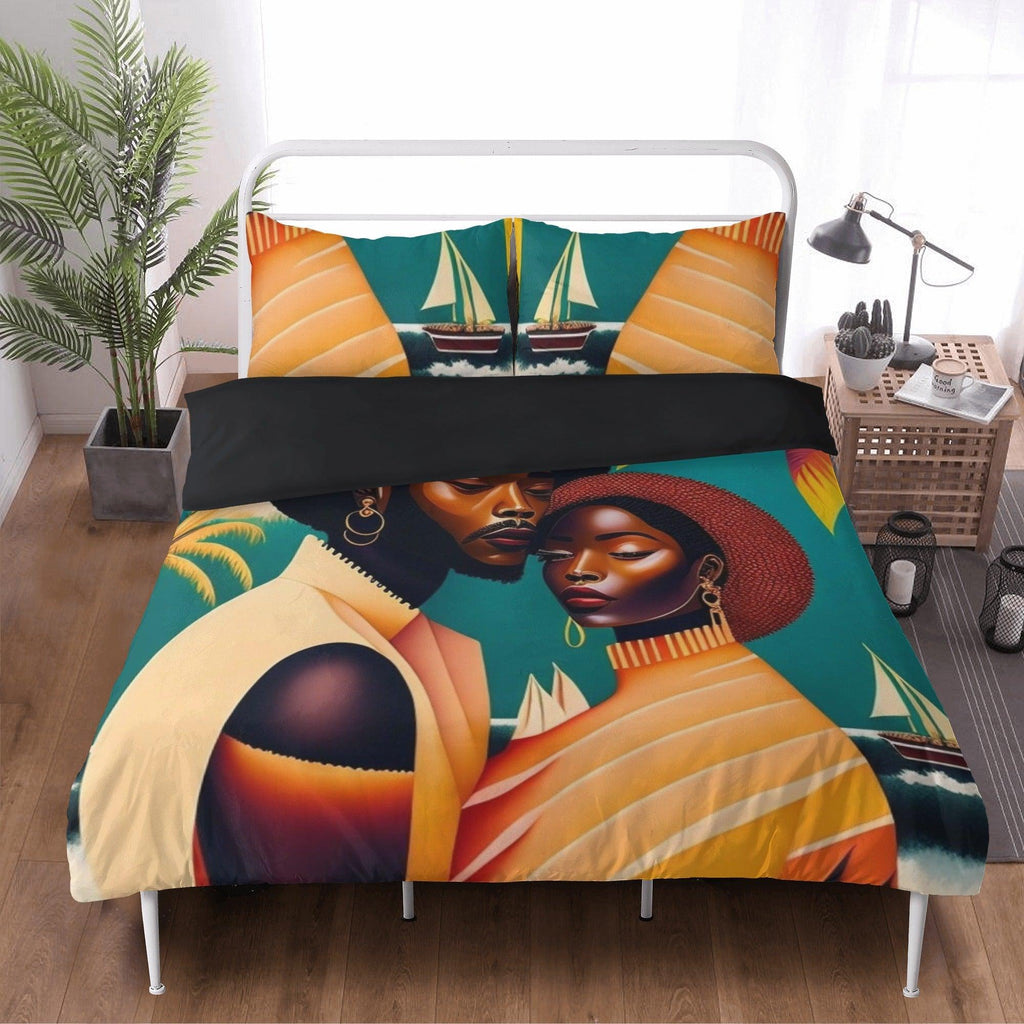 Caribbean Couple Dream 3 Pcs Beddings - D'Sare 
