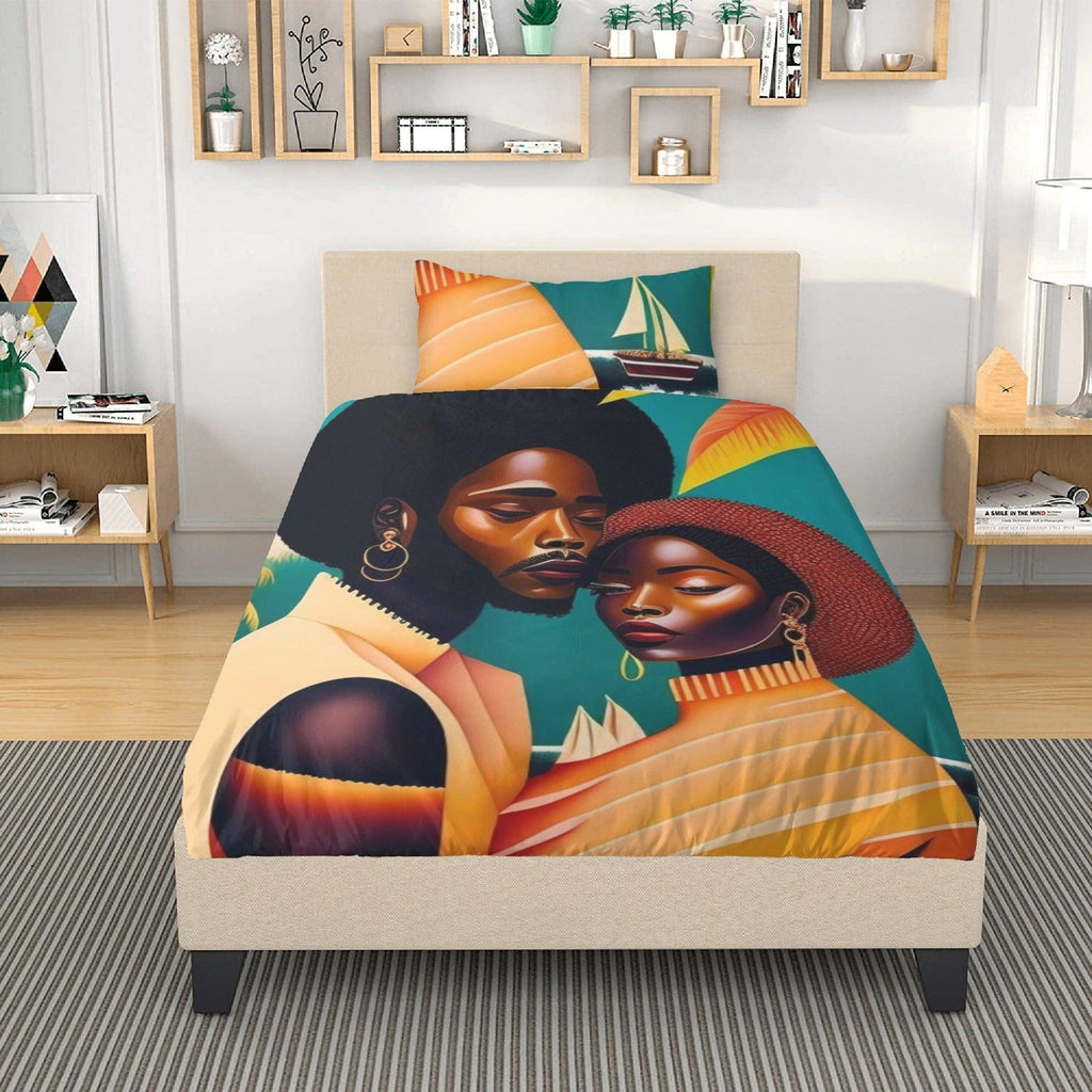 Caribbean Couple Dream 3 Pcs Beddings - D'Sare 