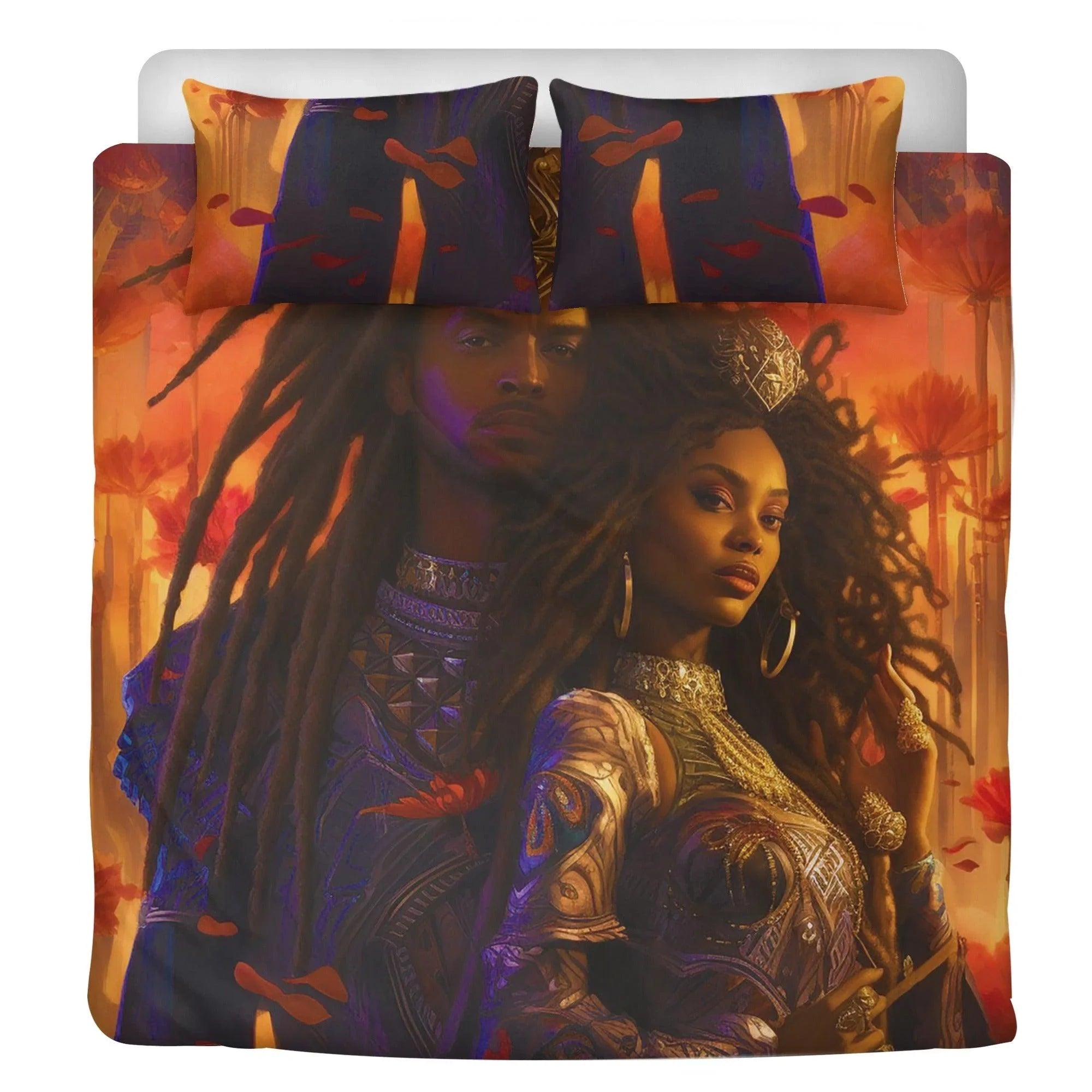 Sunset Gold RastaME – Divine Noir Embrace Collection 3 Pcs Beddings - D'Sare 