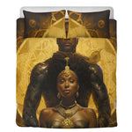 Golden Romance: Black Couple Divine 3 Pcs Beddings - D'Sare 