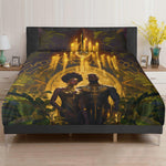 Together Forever: Divine Golden Black Couple3 Pcs Beddings - D'Sare 