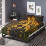 Together Forever: Divine Golden Black Couple3 Pcs Beddings - D'Sare 