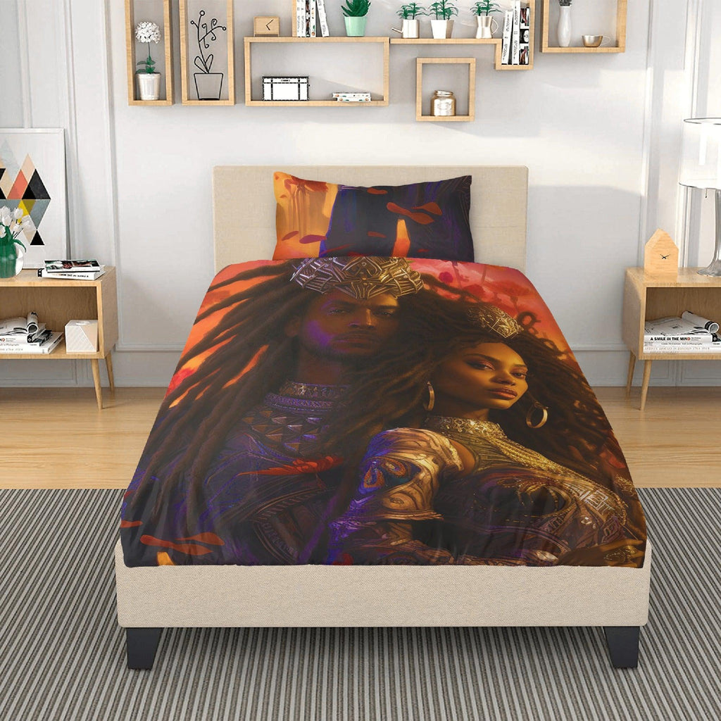Sunset Gold RastaME – Divine Noir Embrace Collection 3 Pcs Beddings - D'Sare 