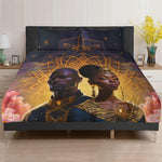 Romance in Black and Gold: Divine Couple 3 Pcs Beddings - D'Sare 