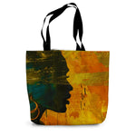 Golden Afrocentric Silhouette Canvas Tote Bag - D'Sare