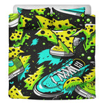 Electric Kicks Art: Urban Pop Art Sneaker Explosion, Graffiti  3 Pcs Beddings