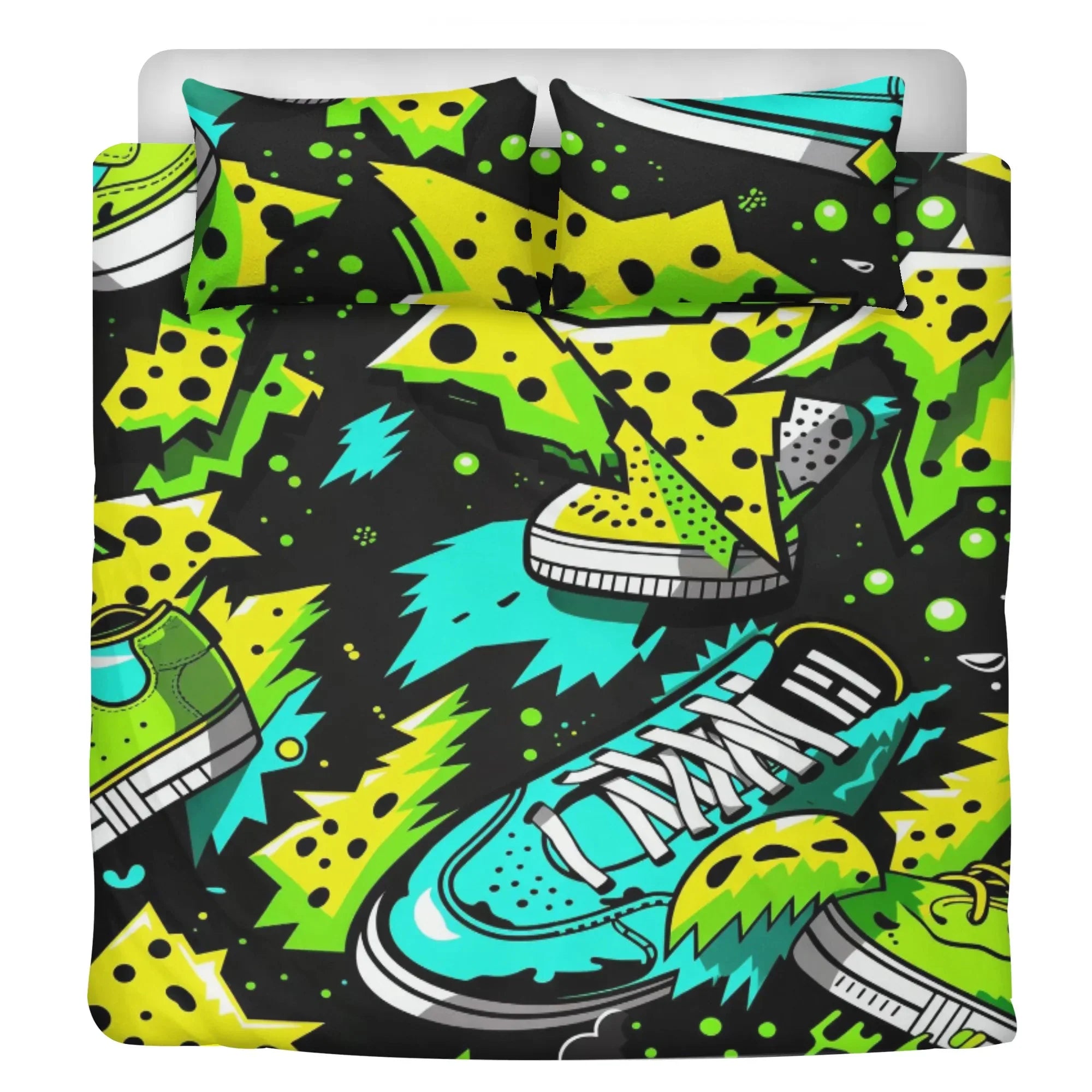 Electric Kicks Art: Urban Pop Art Explosion, Graffiti  3 Pcs Beddings - D'Sare