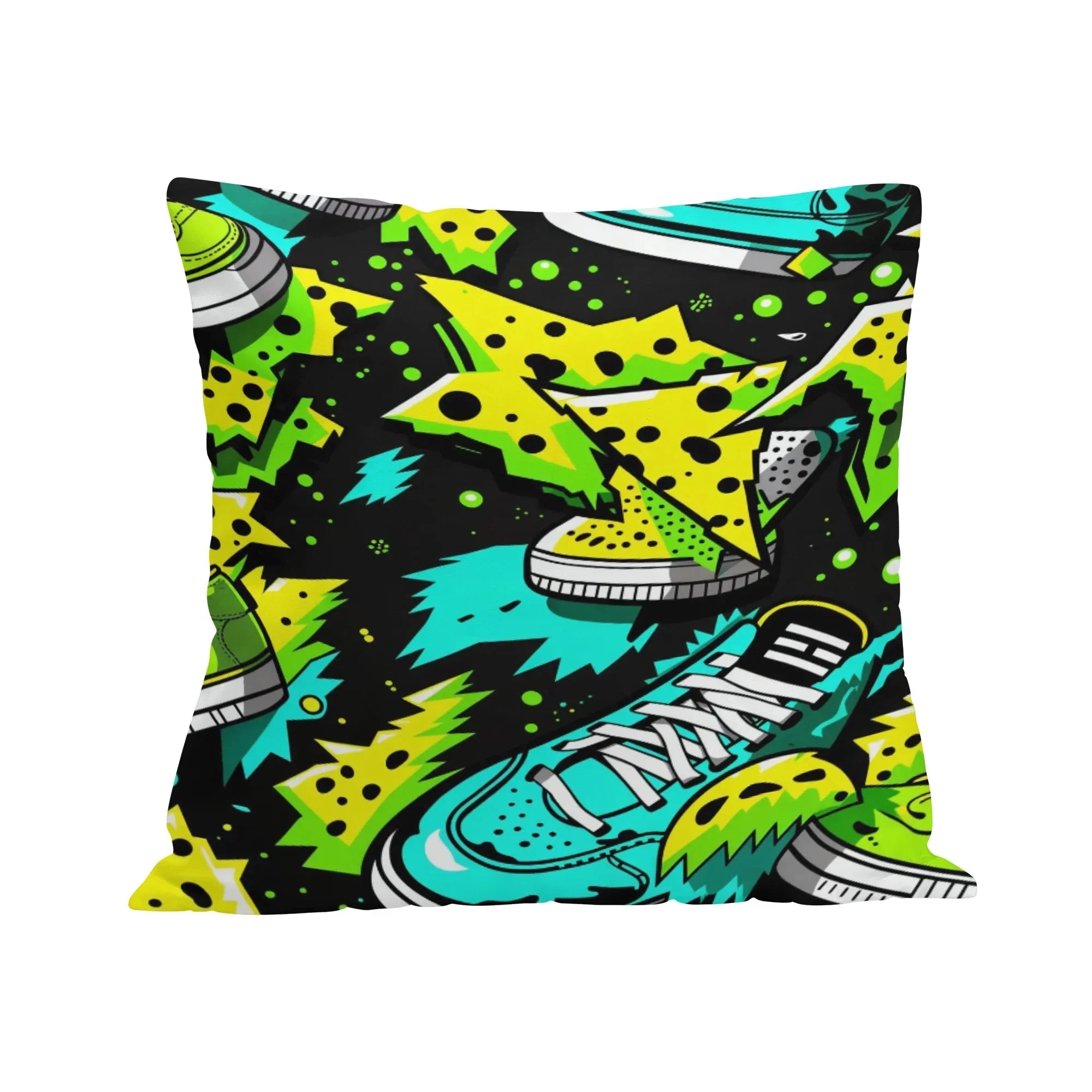 Electric Kicks Art: Urban Pop Art Explosion, Graffiti  Pillow Case - D'Sare