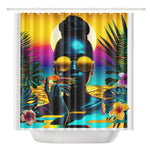 Personalized / Custom Tropical Sunset Dreams : Neon Vibes  Shower Curtain