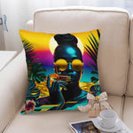 Personalized / Custom Tropical Sunset Dreams : Neon Vibes  Pillow Case (Single-Side Print)
