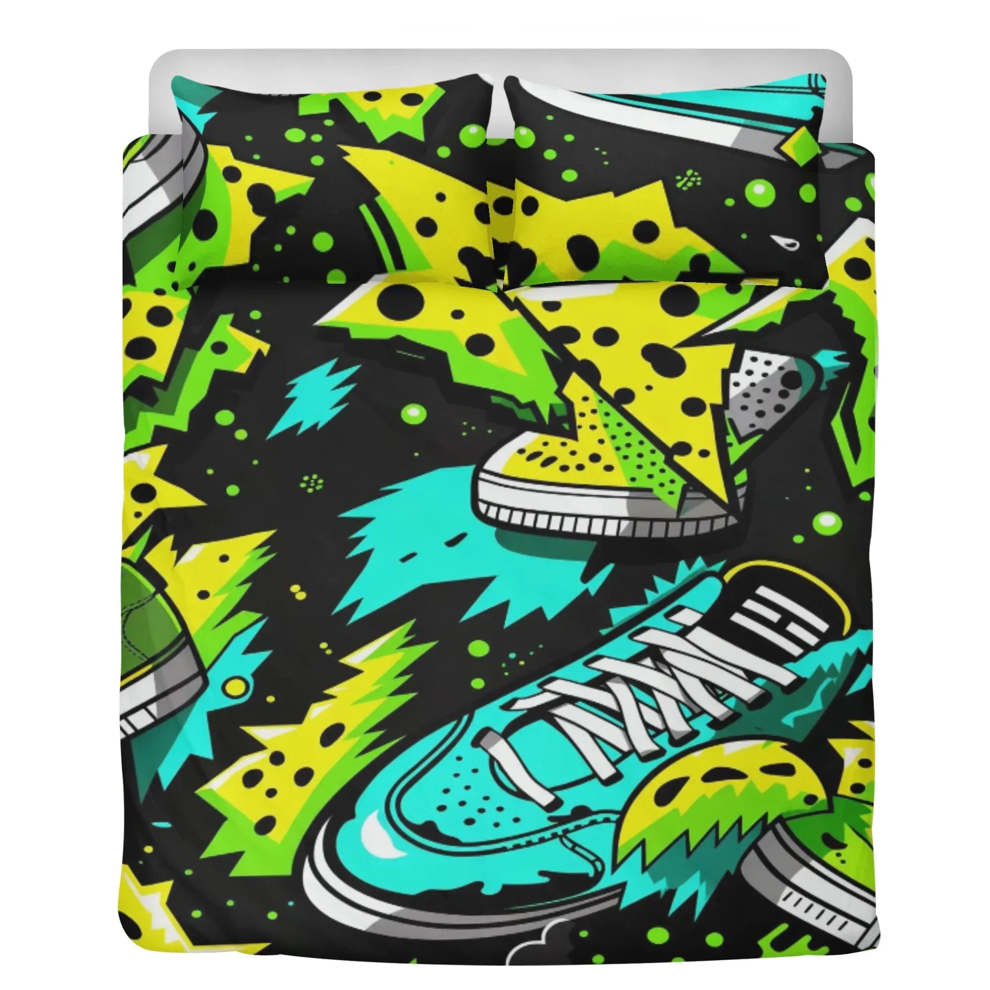 Electric Kicks Art: Urban Pop Art Explosion, Graffiti  3 Pcs Beddings - D'Sare