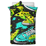 Electric Kicks Art: Urban Pop Art Sneaker Explosion, Graffiti  3 Pcs Beddings