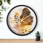 Golden Harmony Silhouette Art Print Wall Clock - D'Sare