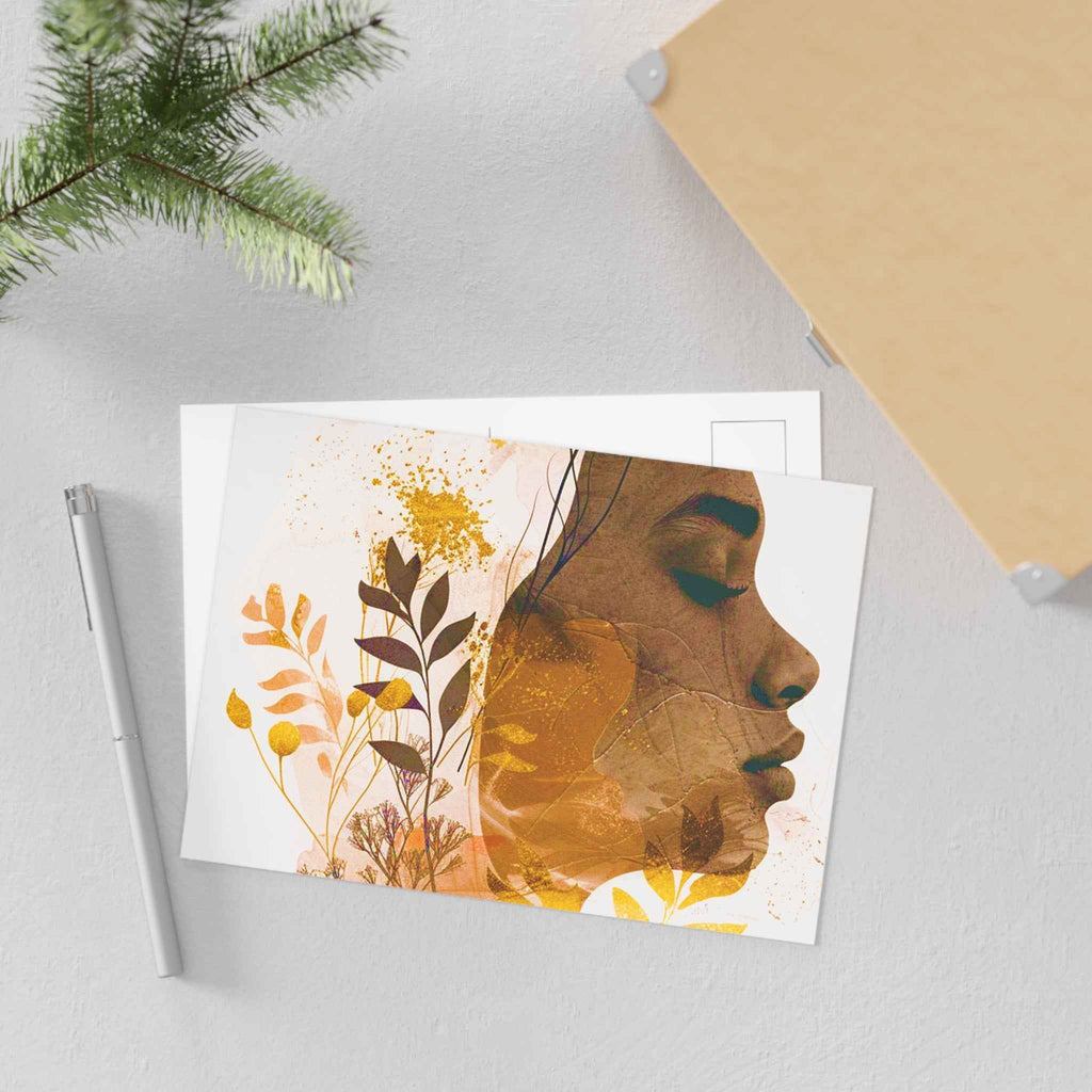 Golden Harmony Silhouette Postcards — Fine Art Classic Postcard Set