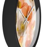 Poppy Echoes Golden Peach Escape Wall Clock - D'Sare