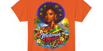 Melanin Magic Jamaica Portrait T-Shirt — Afrocentric Floral Tee