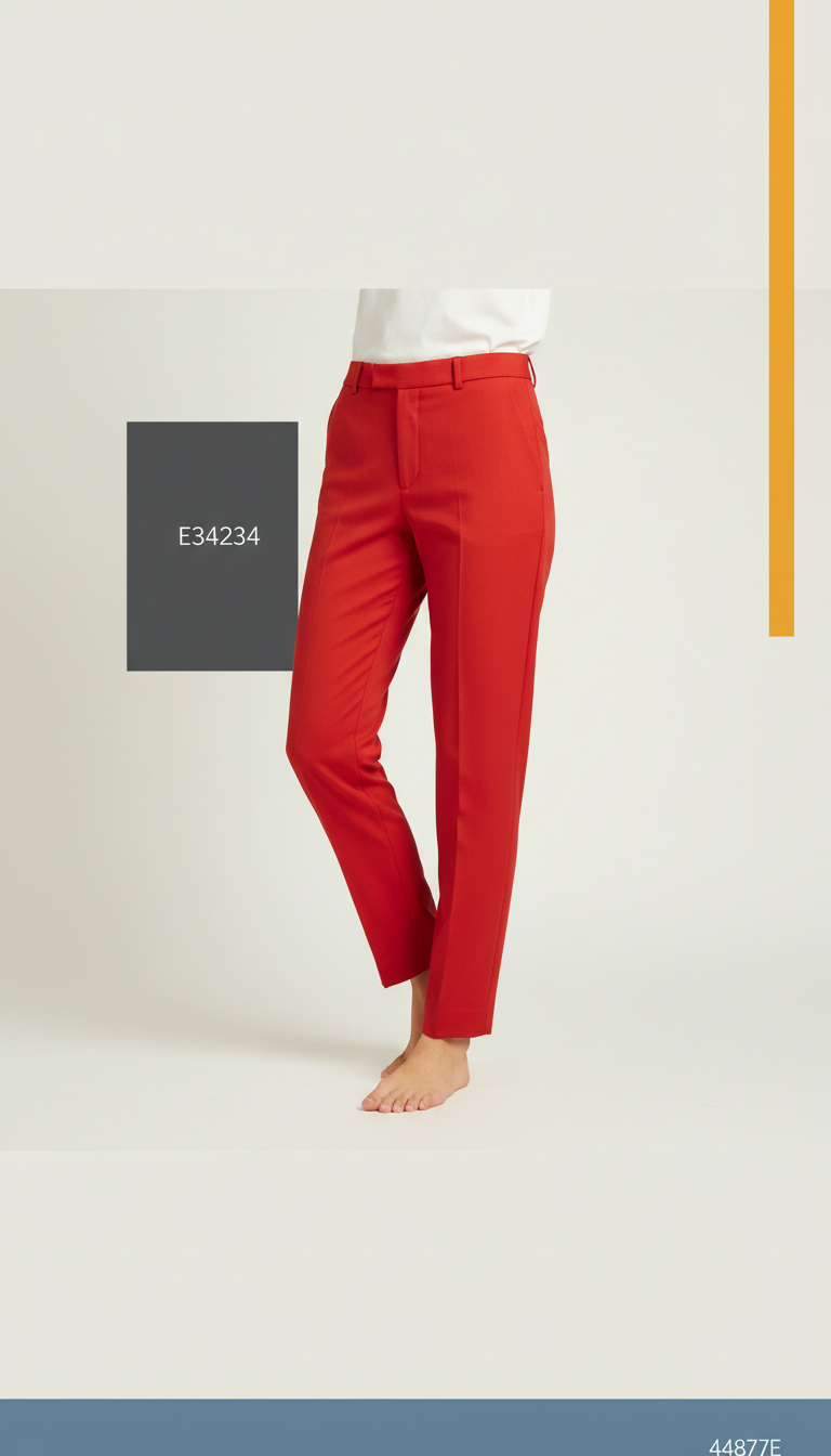 Signal Red Tailored Trousers by D'Sare