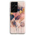 Peachy Blue Golden Flora Escape  Eco Phone Case - D'Sare