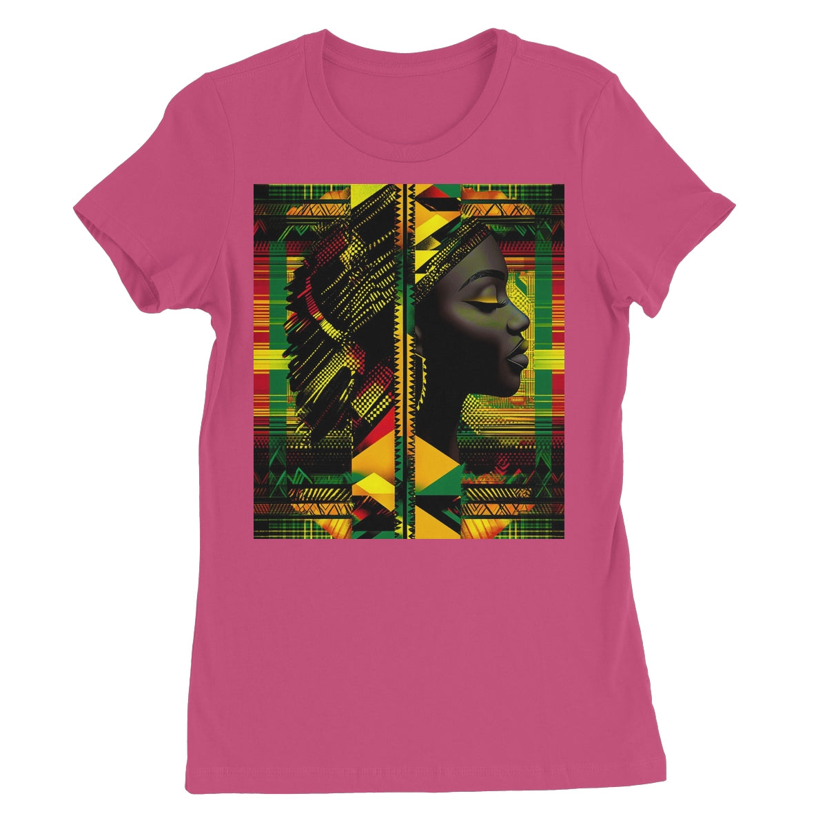 Abstract Red and Green Black Queen Fusion Women's Favourite T-Shirt