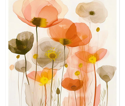 Poppy Echoes Golden Peach Escape  Sticker - D'Sare