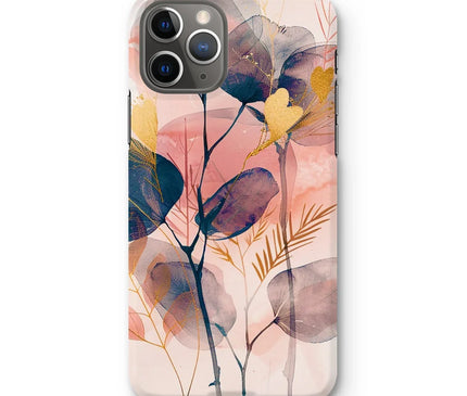 Peachy Blue Golden Flora Escape  Snap Phone Case - D'Sare