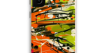 Neon Splatter Symphony: Urban Graffiti Art Eco Phone Case by Prodigi