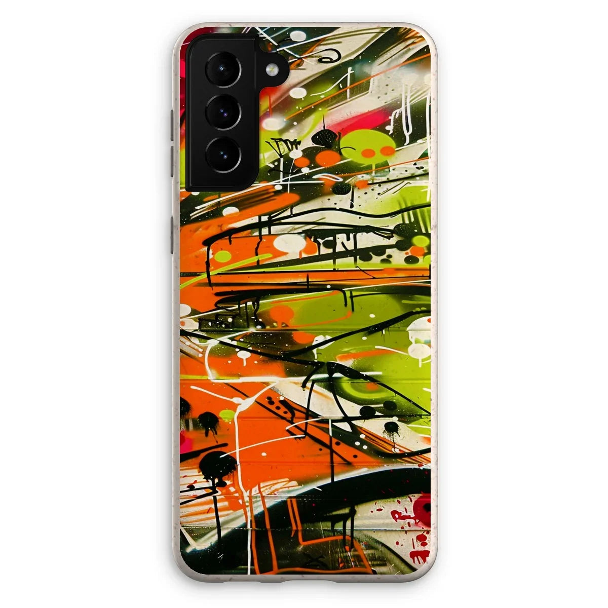 Neon Splatter Symphony: Urban Graffiti Art Eco Phone Case - D'Sare