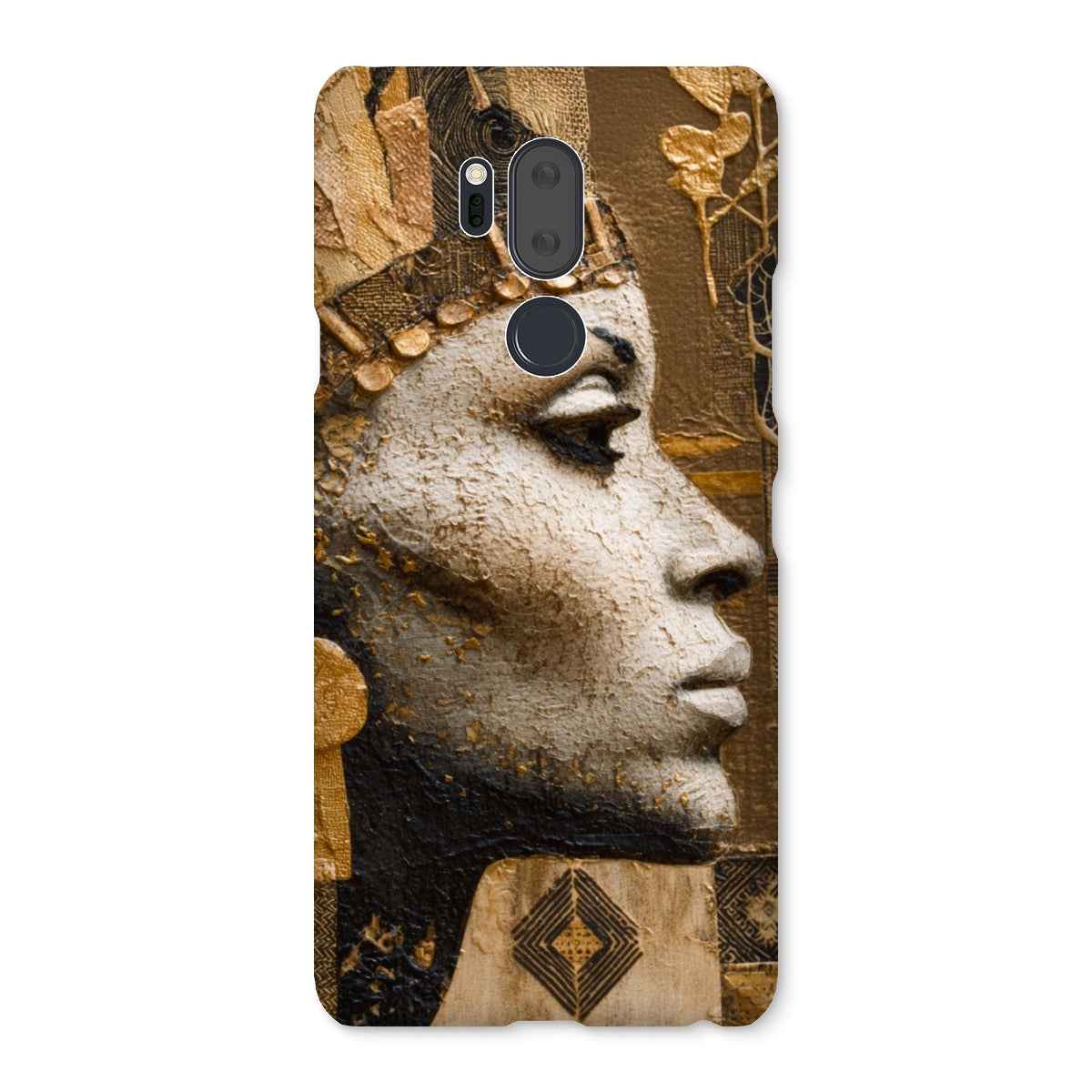 Afrocentric Golden Empress Snap On Phone Case Slim Fit Shatterproof