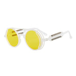 Steampunk Sunglasses UV400 High Quality  Colored Lenses Glasses Men Women Retro Round Metal Frame Sunglasses Eyewear