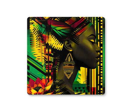 African Print Empress  Coaster - D'Sare