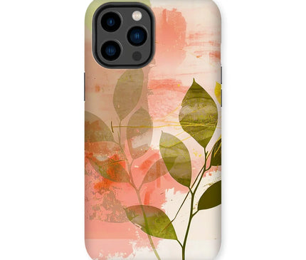 Peach Golden Leafy Escape 06 Tough Eclectic Art Phone Case - D'Sare