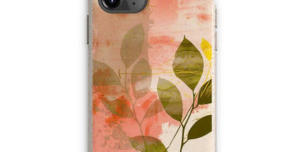 Peach Golden Leafy Escape Eco Phone Case by Prodigi