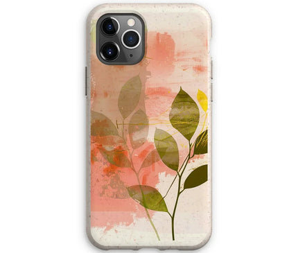 Peach Golden Leafy Escape 06 Eco Phone Case Eclectic Art - D'Sare