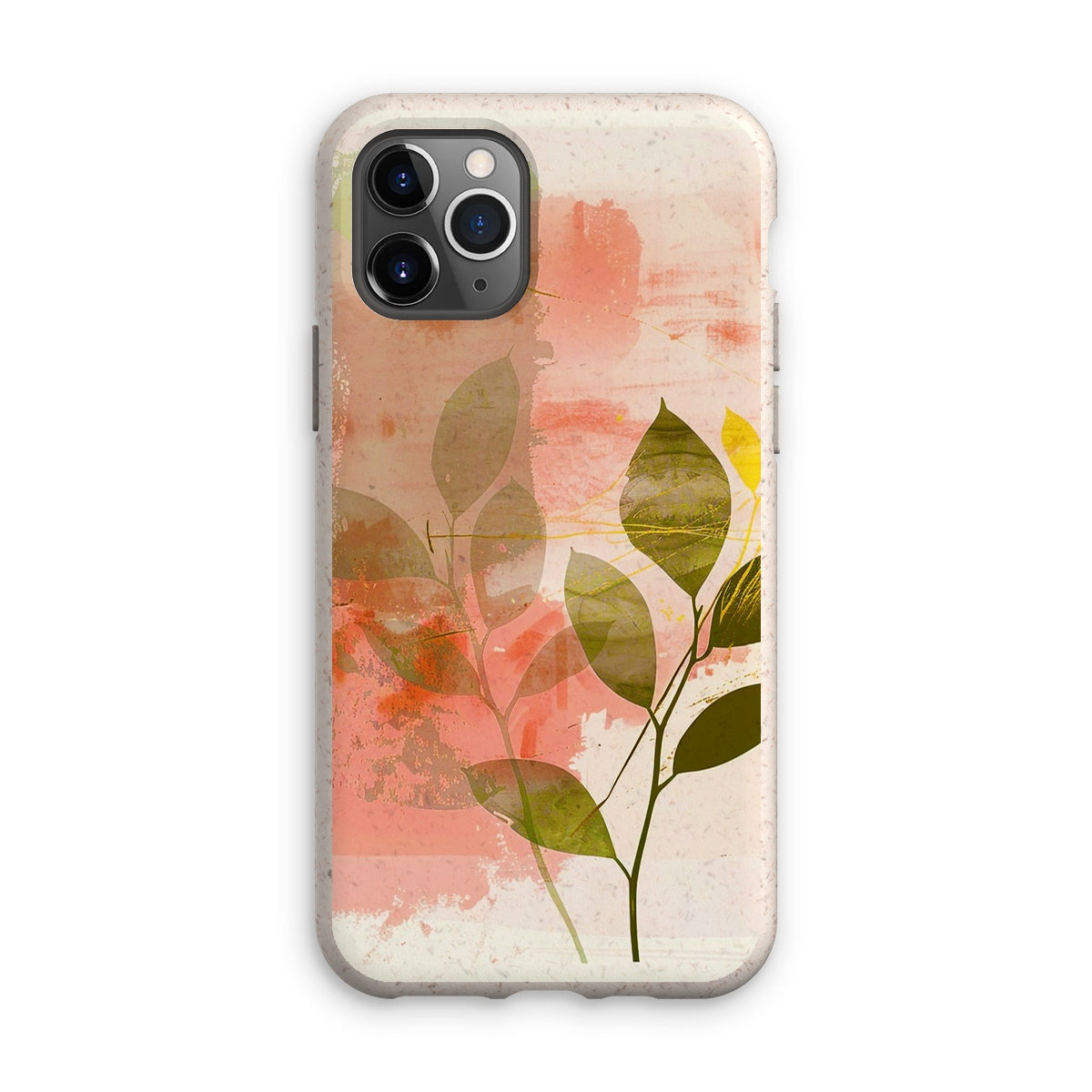 Peach Golden Leafy Escape 06 Eco Phone Case Eclectic Art - D'Sare