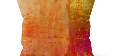 Warm Amber Seranade Cushion Eclectic Art by Prodigi