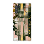 Echoes of Life: Afrocentric Meditation Peach and Gold Abstract Art Eclectic  Snap Phone Case