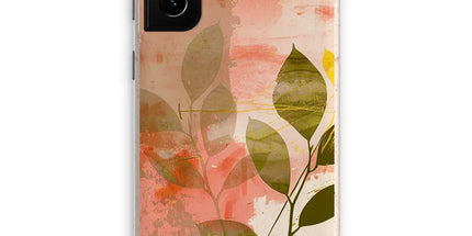 Peach Golden Leafy Escape Eco Phone Case by Prodigi